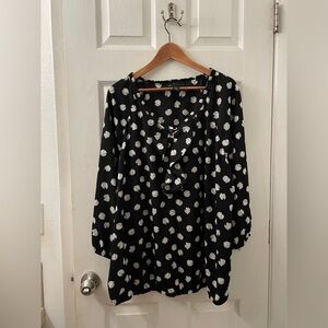 Lane Bryant Black and White Patterned Top